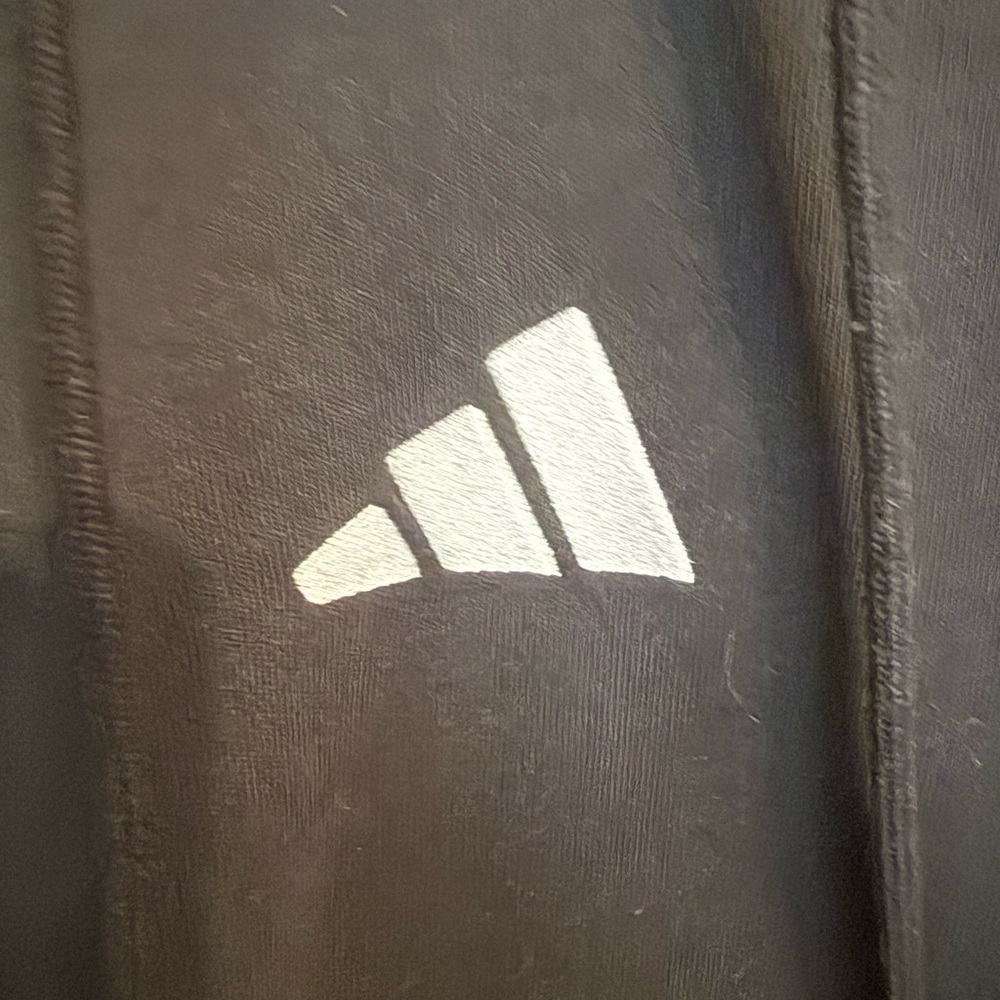 Adidas Men's Black Hoodie with White Stripes LONG AND Tall 2XL - Picture 3 of 5